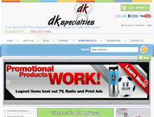 Tablet Screenshot of dkspecialties.com
